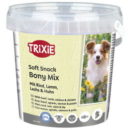 Sığır eti, kuzu eti, somon ve tavuklu Soft Snack Bony Mix