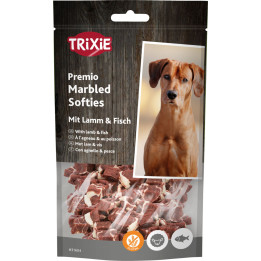 Marbled Softies with lamb & fish