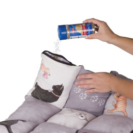 Kedi motifli patchwork yatma minderi