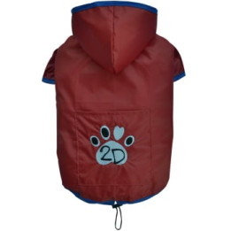 Doggy Dolly Raincoat 2 legs red
