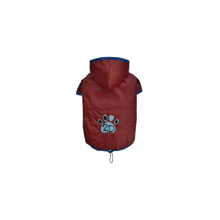 Doggy Dolly Raincoat 2 legs red