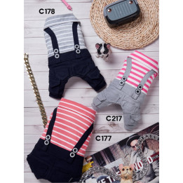 Doggy Dolly Casual grey stripe