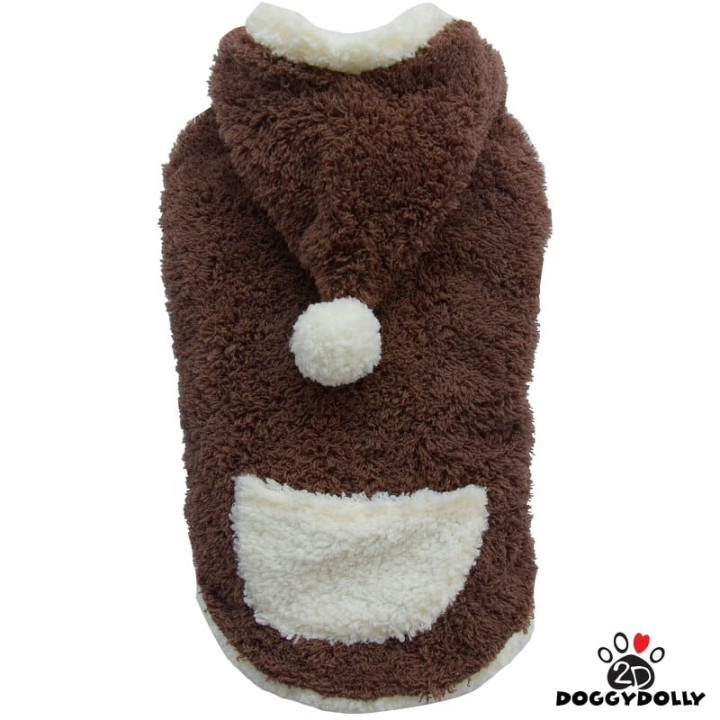 Doggy Dolly 2 legs hoodie kahverengi