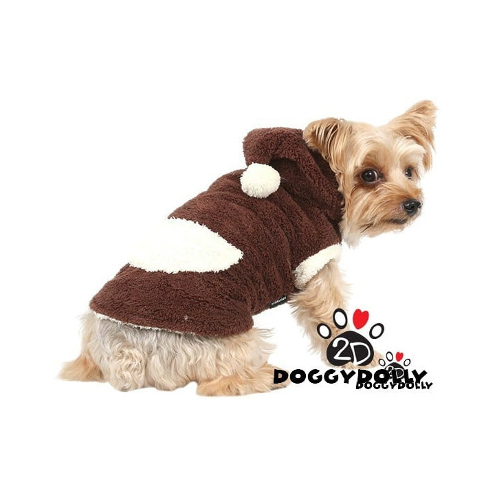 Doggy Dolly 2 legs hoodie kahverengi