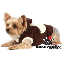 Doggy Dolly 2 legs hoodie kahverengi