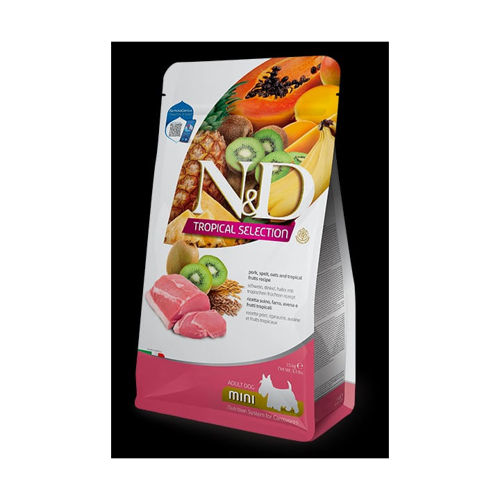 Pork, spelt, oats and tropical fruits Adult Mini