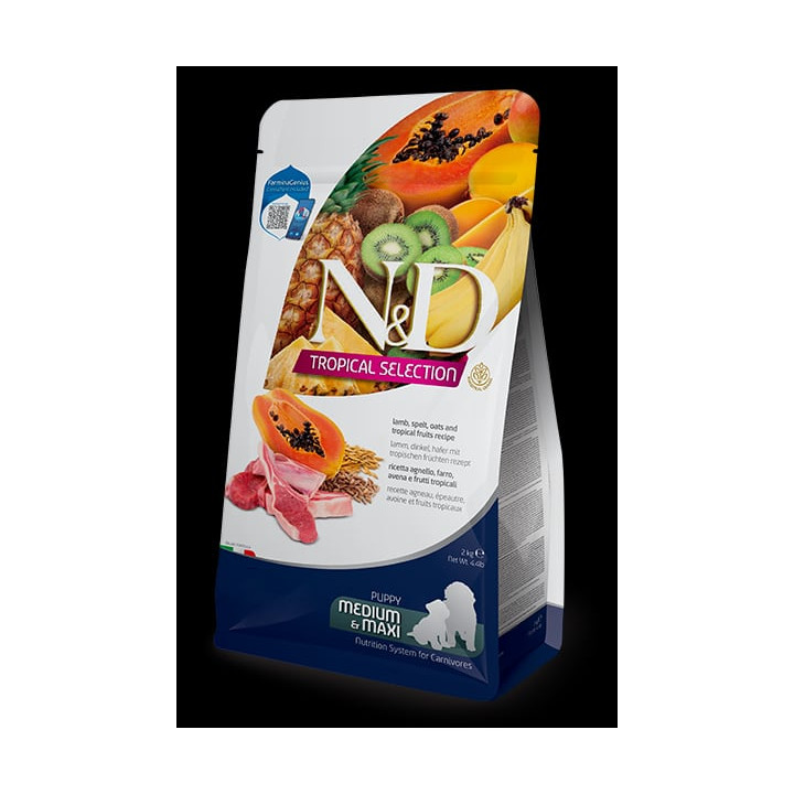 Lamb, spelt, oats and tropical fruits Puppy Medium & Maxi