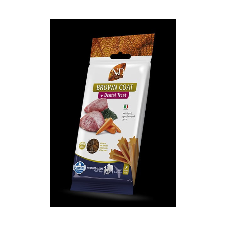 Brown Coat Dental Treat With Lamb, Spirulina and Carrot Medium & Maxi