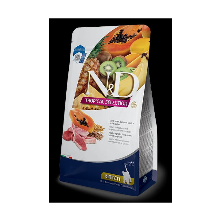 Lamb, spelt, oats and tropical fruits feline Kitten