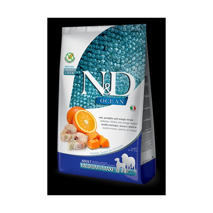 Cod, Pumpkin & Orange Adult Medium & Maxi