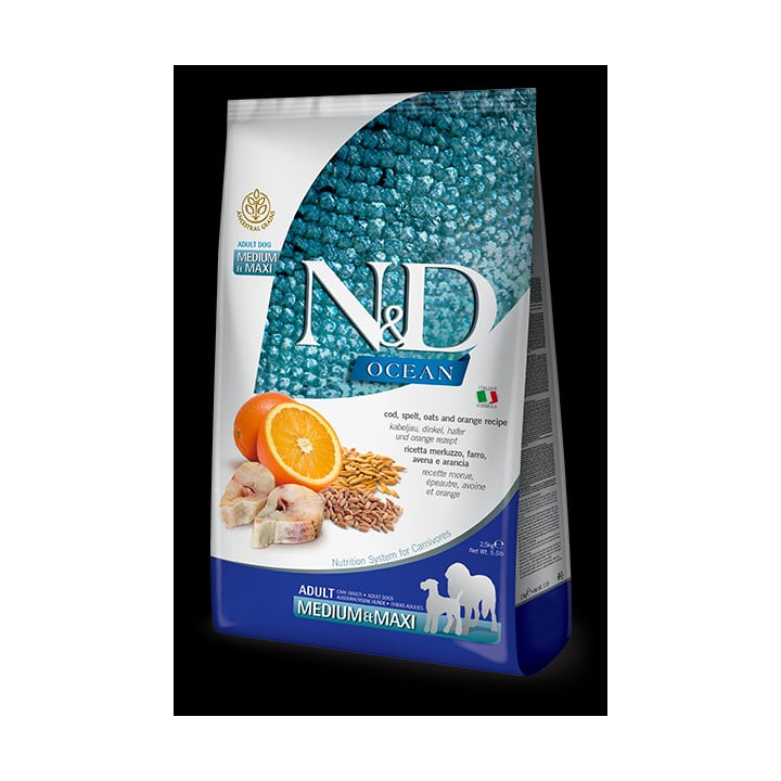 Cod, Spelt, Oats & Orange Adult Medium & Maxi