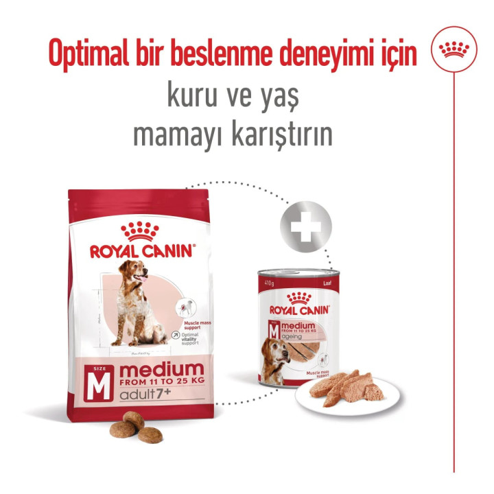 Medium Adult 7+ Yetişkin Köpek Kuru Maması 15 kg