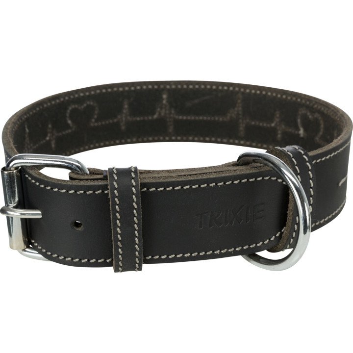 Greased Leather Collar Rustic Heartbeat
