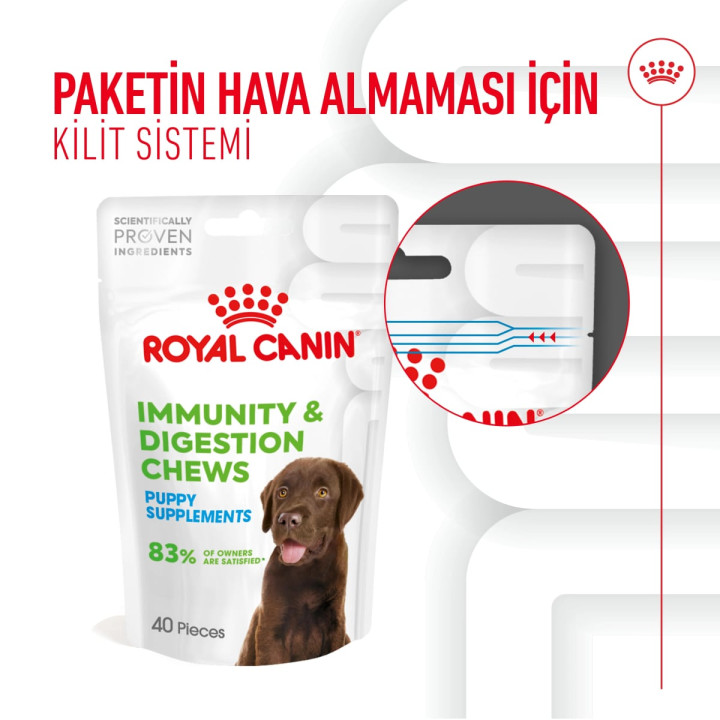 Immunity&Digestion Chews Bağışıklık ve Sindirim Sistemini Destekleyen Tamamlayıcı Ödül Maması 1 x 100 g