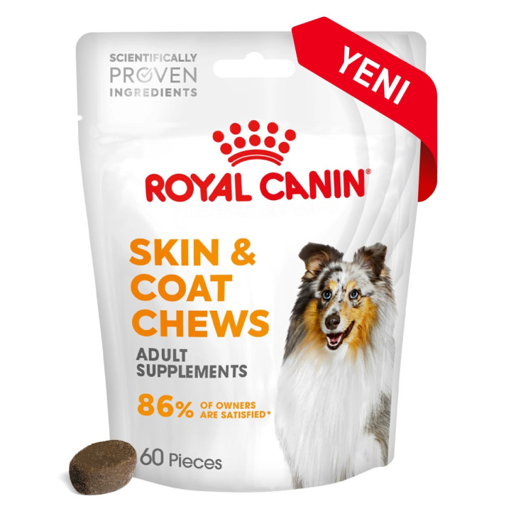 Skin&Coat Chews Deri ve Tüy Sağlığını Destekleyen Tamamlayıcı Ödül Maması 1 x 240 g