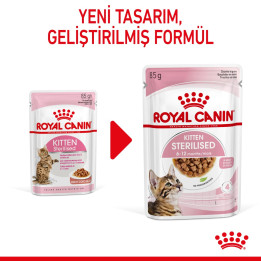 Kitten Sterilised Gravy Yavru Kedi Yaş Maması 12 x 85 g