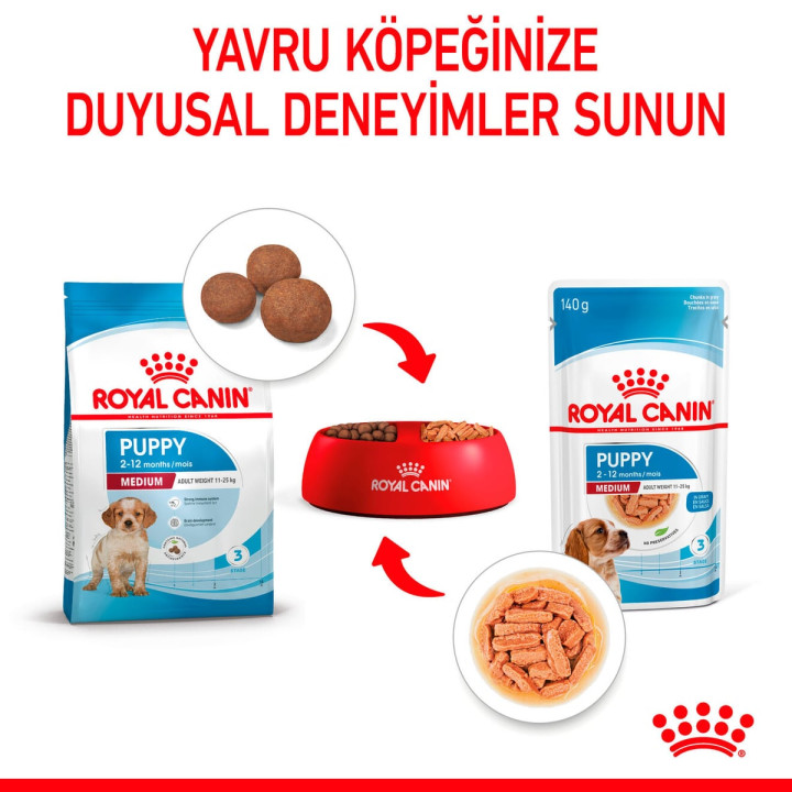 Medium Puppy Gravy Yavru Köpek Yaş Maması 10 x 140 g