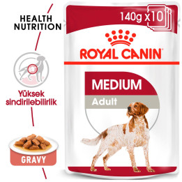 Medium Adult Gravy Yetişkin Köpek Yaş Maması 10 x 140 g