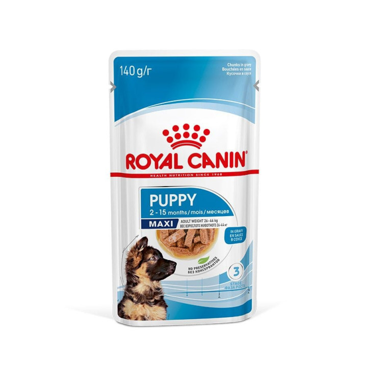 Maxi Puppy Gravy Yavru Köpek Yaş Maması 10 x 140 g