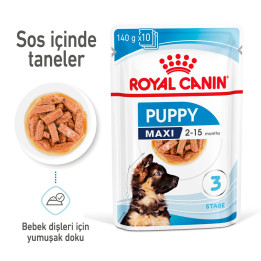 Maxi Puppy Gravy Yavru Köpek Yaş Maması 10 x 140 g