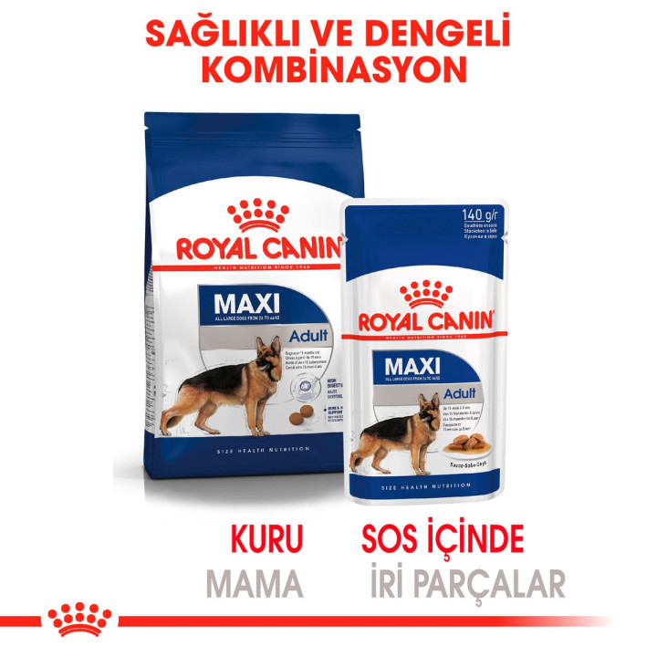 Maxi Adult Gravy Yetişkin Köpek Yaş Maması 10 x 140 g