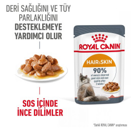 Hair & Skin Gravy Yetişkin Kedi Yaş Maması 12 x 85 g