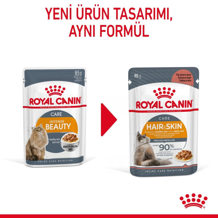 Hair & Skin Gravy Yetişkin Kedi Yaş Maması 12 x 85 g
