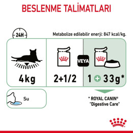 Digestive Care Yetişkin Kedi Yaş Maması 12 x 85 g