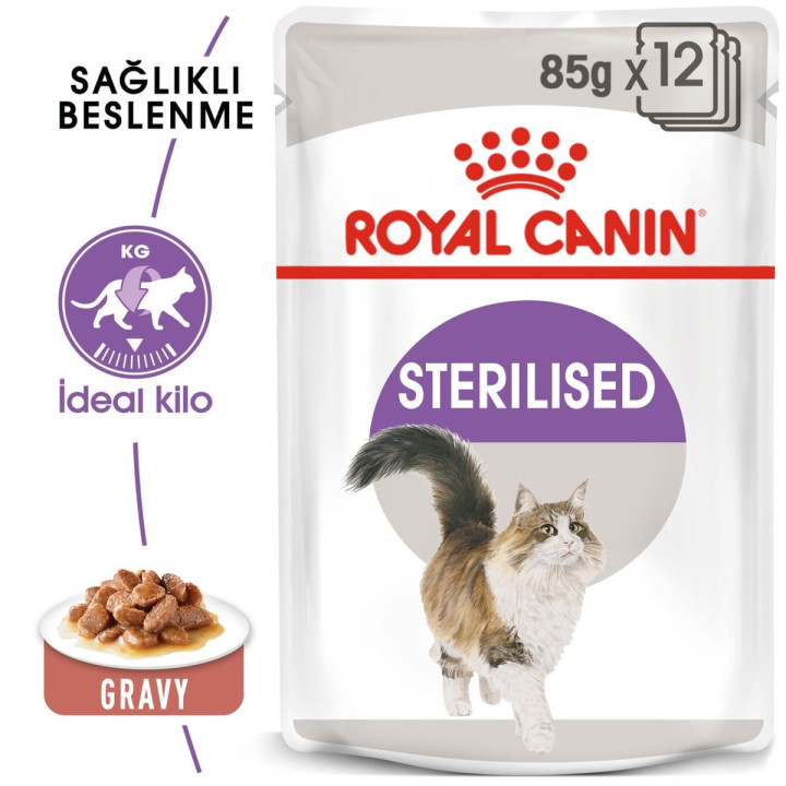 Sterilised Gravy Kısırlaştırılmış Yetişkin Kedi Yaş Maması 12 x 85 g