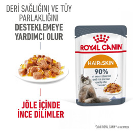 Hair & Skin Jelly Yetişkin Kedi Yaş Maması 12 x 85 g
