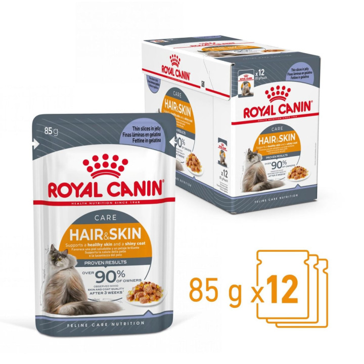 Hair & Skin Jelly Yetişkin Kedi Yaş Maması 12 x 85 g