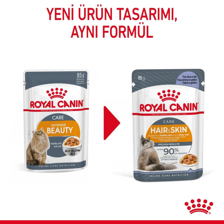 Hair & Skin Jelly Yetişkin Kedi Yaş Maması 12 x 85 g