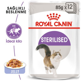 Sterilised Jelly Yetişkin Kedi Yaş Maması 12 x 85 g
