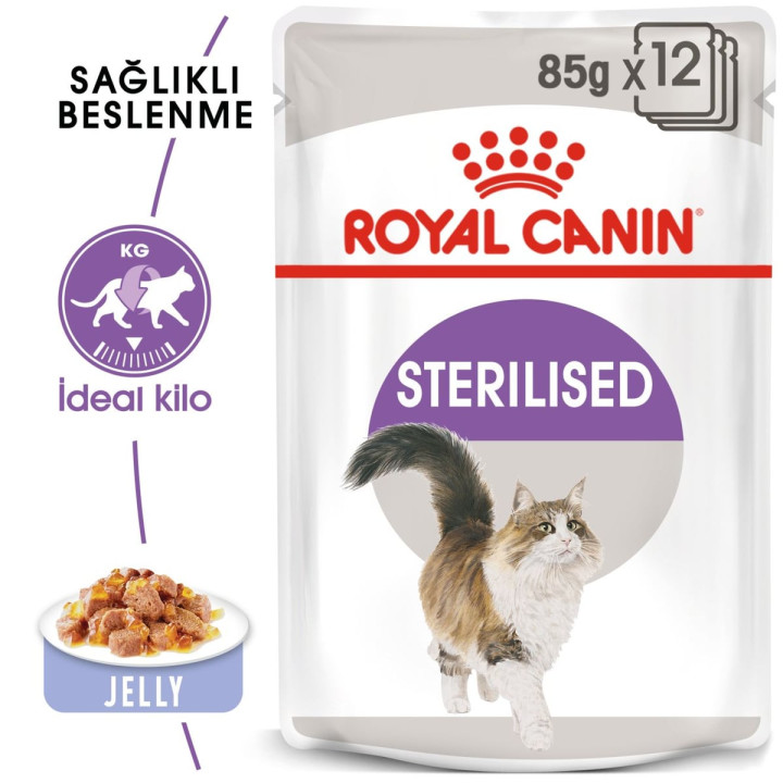 Sterilised Jelly Yetişkin Kedi Yaş Maması 12 x 85 g