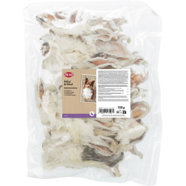 Chewing snack rabbit ears with fur for dogs