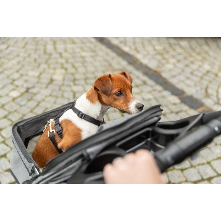 Köpekler için 15 kg'a kadar 4 tekerlekli bebek arabası